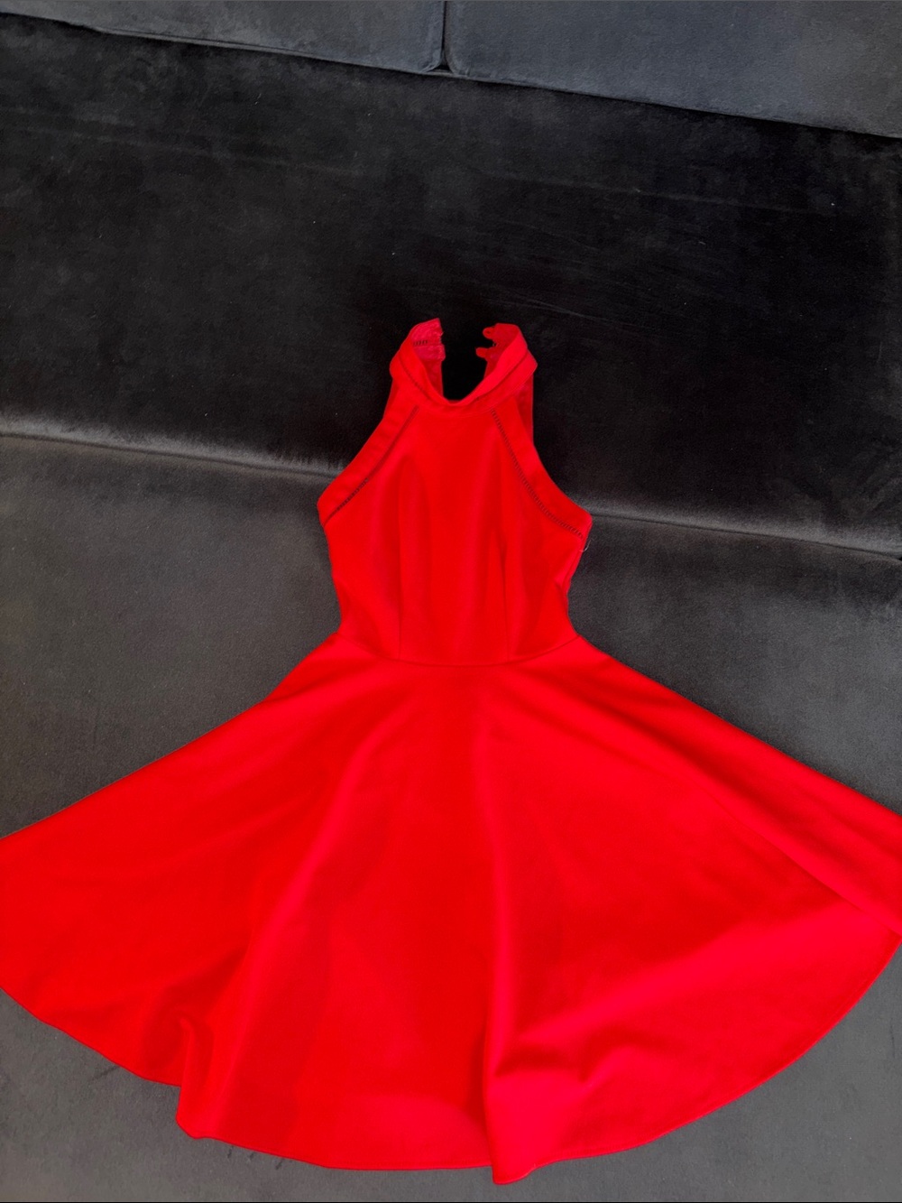 B Darlin Red One-Shoulder Skater Dress